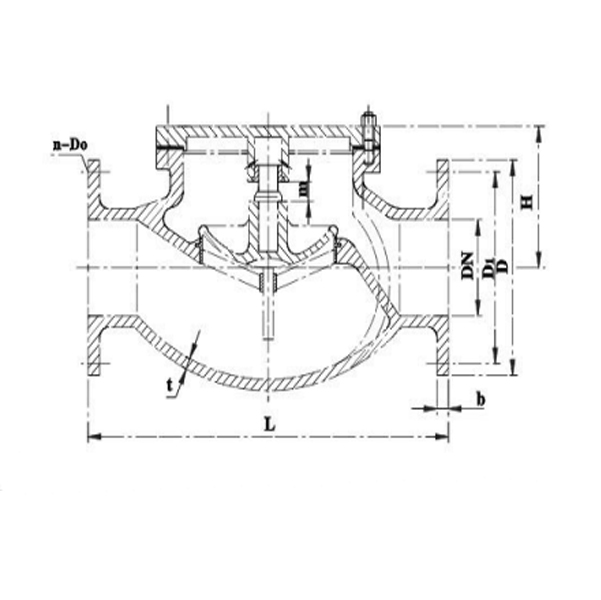 CBT4009 J kind of flange cast iron 0.5MPa check valve.jpg